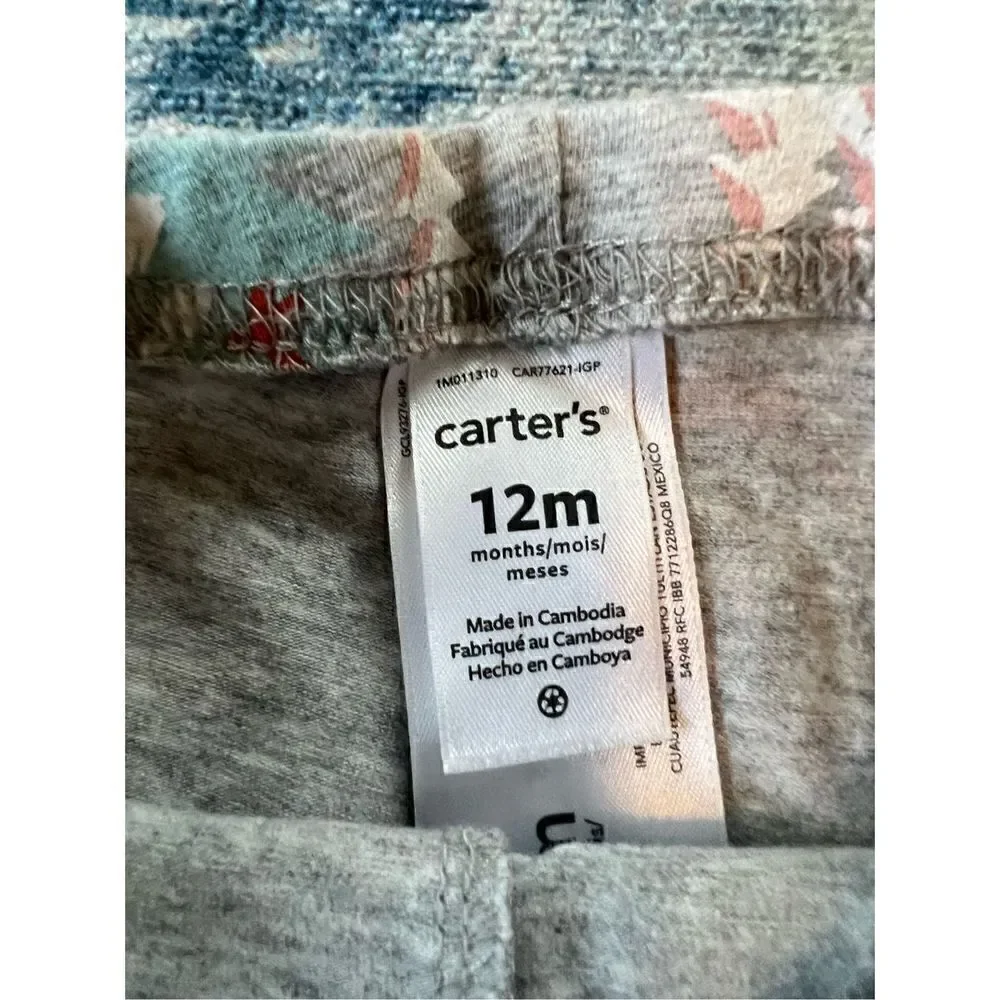 Carter's WInter Wonderland Deer Baby Leggings 12 Months